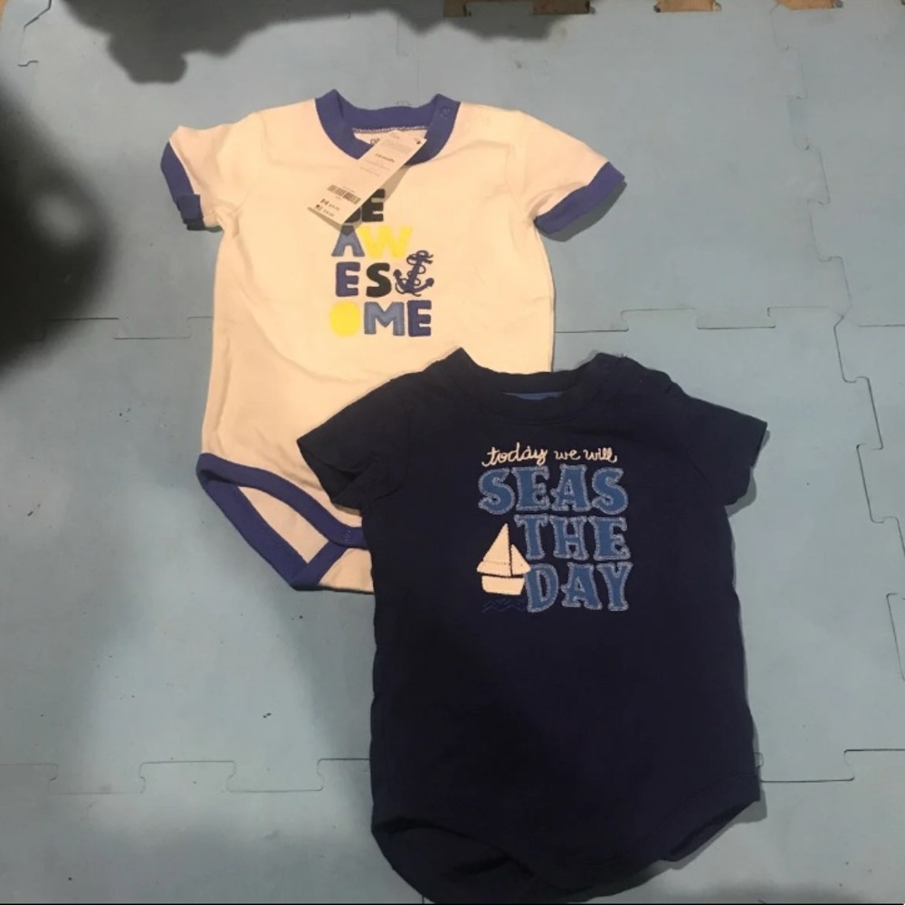 3-6 Month Gymboree Nautical Onesies